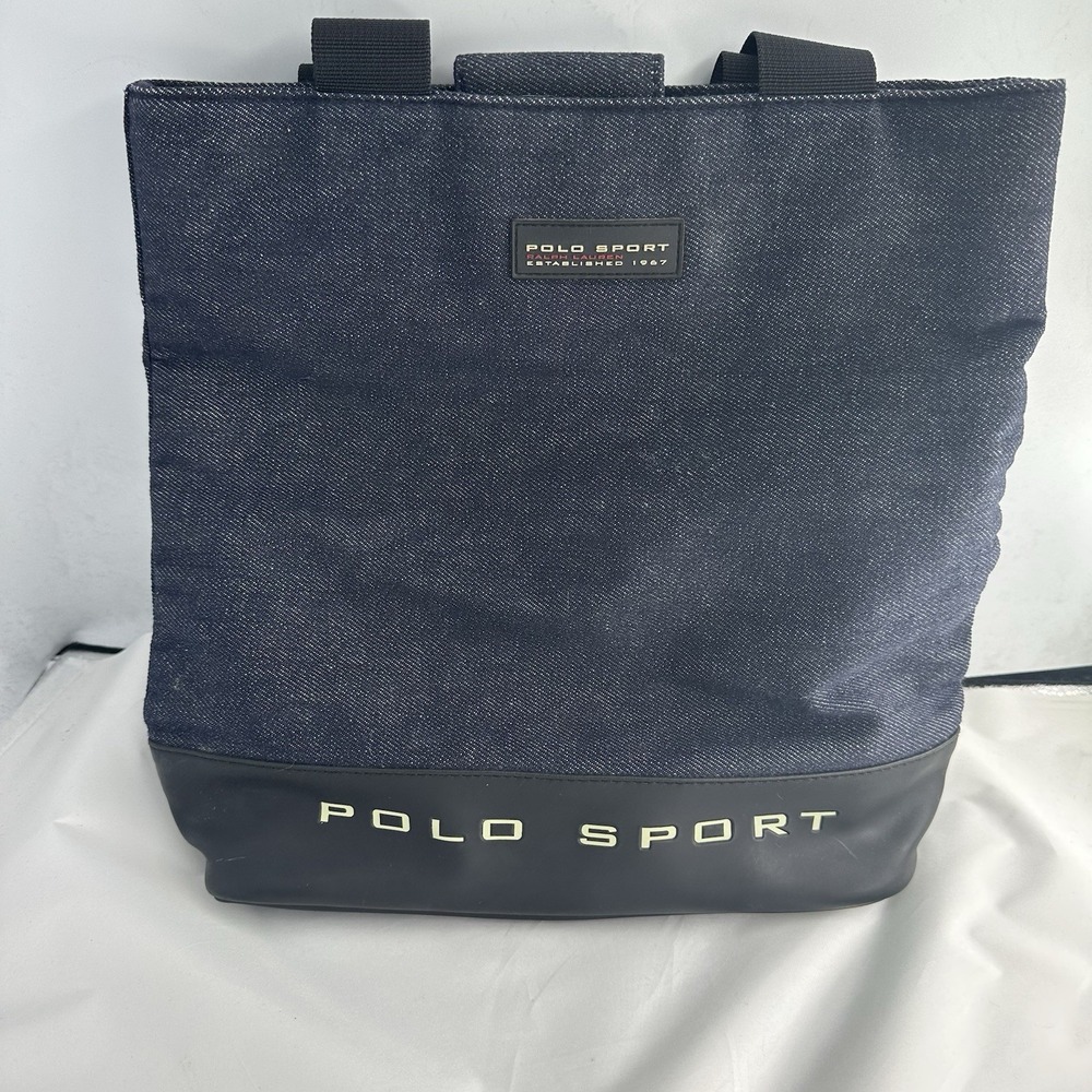 Vintage Polo Sport Ralph Lauren Blue Denim Tote Bag